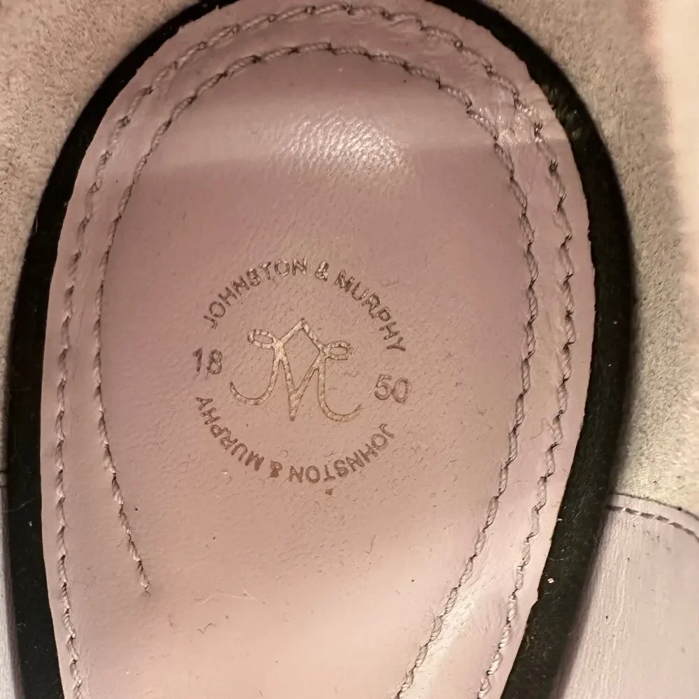 Johnston and Murphy Navy Blue Corduroy Platform Heels Pumps Womens 10M - Picture 7 of 11